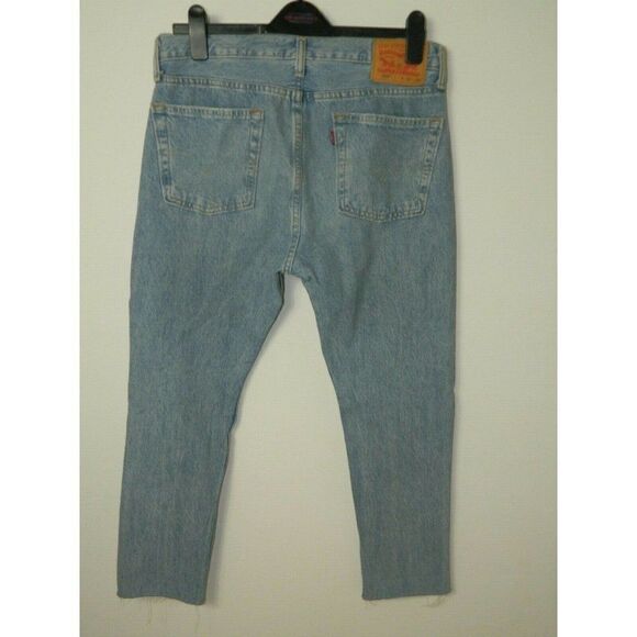 Levi's 510 Jeans Light Wash Distressed Frayed Hem Jeans Size W 32 L 30 - Picture 2 of 11